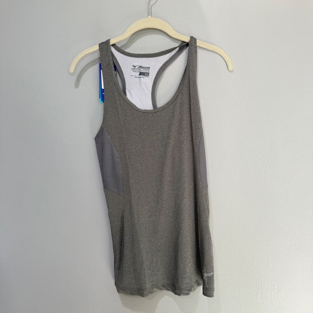 Mizuno Performance Tank Top Women's Gray Moisture Management Athletic XS